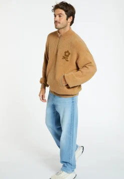 Montagut Pulls-Pull laine col zippé - Sullivan 88-Camel