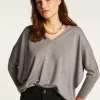 Montagut Les Incontournables | Pulls-Pull laine manches chauves-souris - Boxe 09-Gris moyen