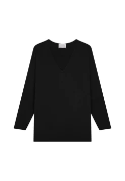 Montagut Les Incontournables-Pull laine manches chauve-souris - Boxe 01-Noir