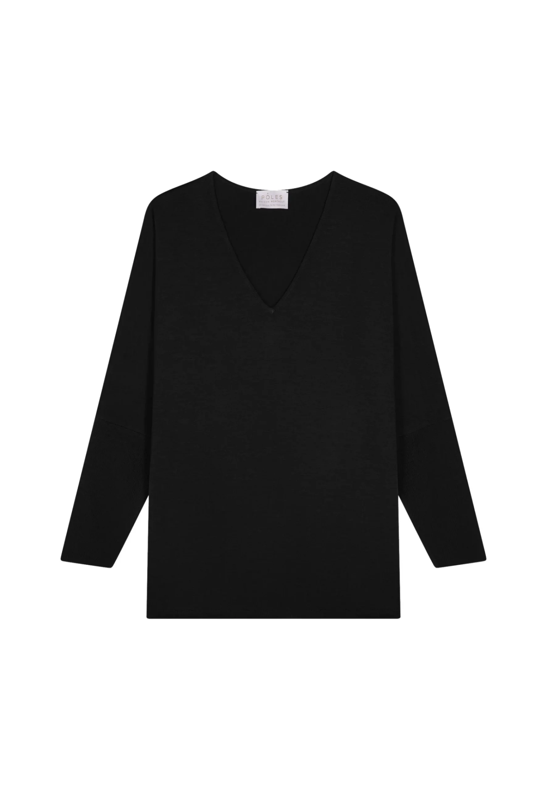 Montagut Les Incontournables-Pull laine manches chauve-souris - Boxe 01-Noir
