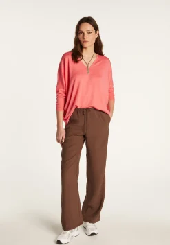 Montagut Les Incontournables | Les Incontournables-Pull laine manches chauves-souris - Boxe 25-Rose moyen