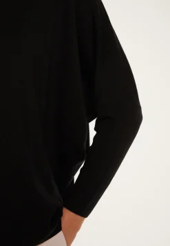 Montagut Les Incontournables-Pull laine manches chauves-souris - Boxe 01-Noir