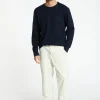 Montagut Pulls-Pull laine mérinos avec logo - Santi 05-Bleu marine