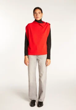 Montagut Les Incontournables-Pull laine sans manches - Vero 52-Rouge