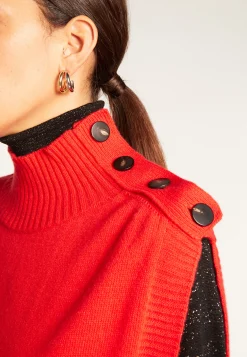 Montagut Les Incontournables-Pull laine sans manches - Vero 52-Rouge