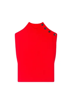 Montagut Les Incontournables-Pull laine sans manches - Vero 52-Rouge