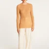 Montagut Pulls-Pull long en mohair ajouré - Emelin 46-Marron clair