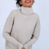 Montagut Pulls-Pull manches extra longues en laine mérinos - Solane 13-Beige moyen