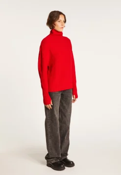 Montagut Pulls-Pull manches extra longues en laine mérinos - Solane 52-Rouge