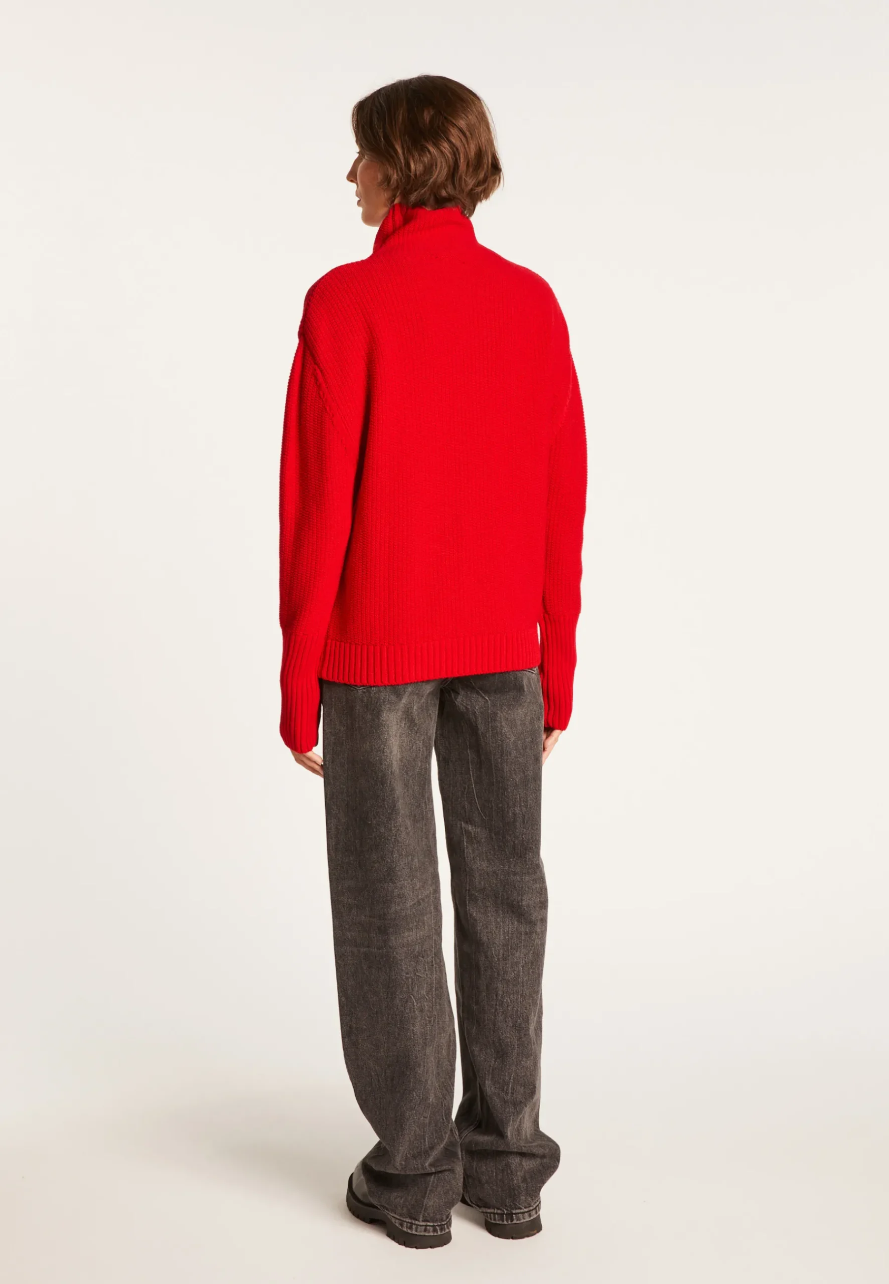 Montagut Pulls-Pull manches extra longues en laine mérinos - Solane 52-Rouge
