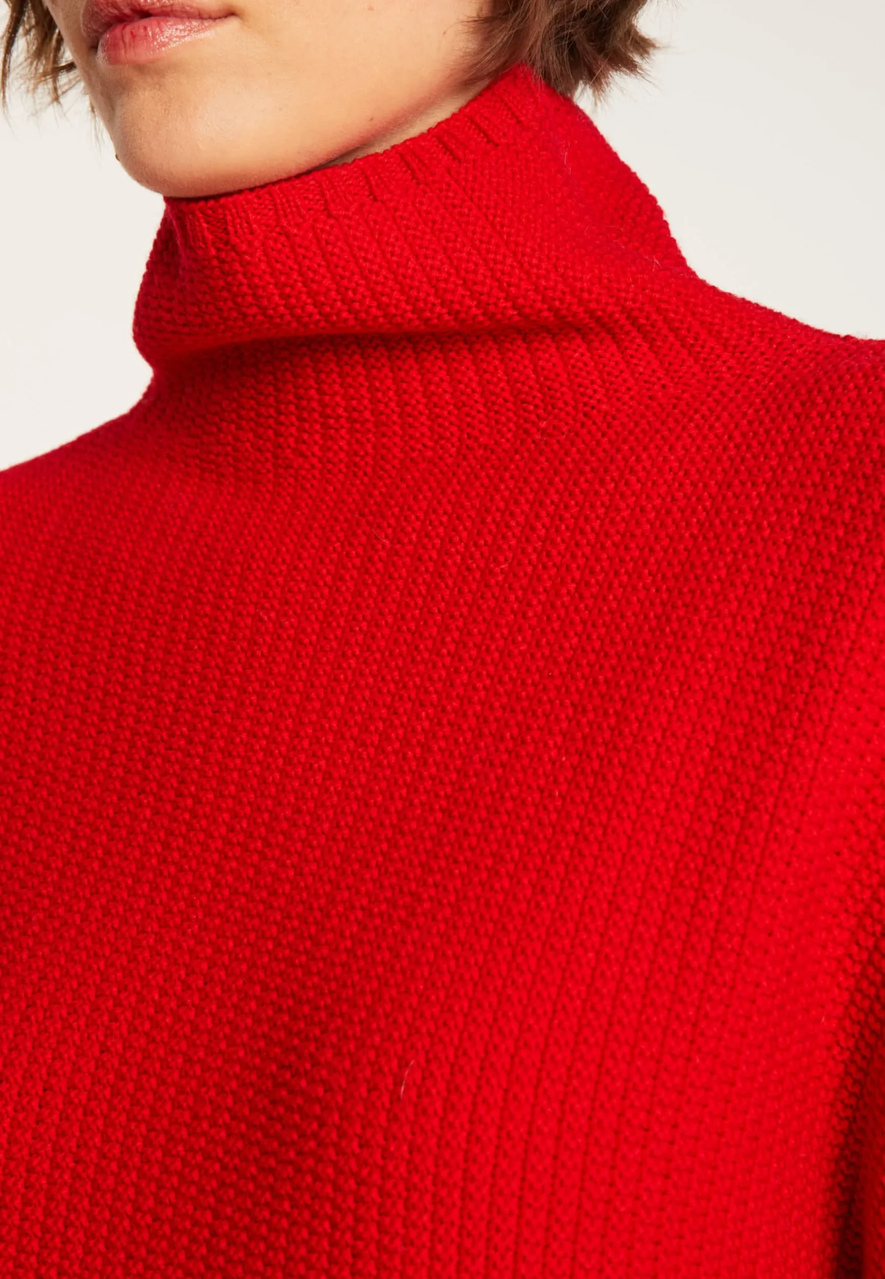 Montagut Pulls-Pull manches extra longues en laine mérinos - Solane 52-Rouge
