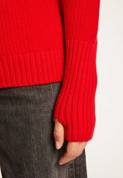 Montagut Pulls-Pull manches extra longues en laine mérinos - Solane 52-Rouge