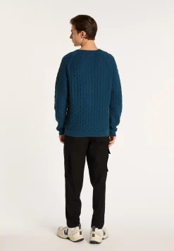 Montagut Pulls-Pull manches raglan en coton - Pepino 06-Bleu moyen