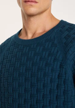 Montagut Pulls-Pull manches raglan en coton - Pepino 06-Bleu moyen