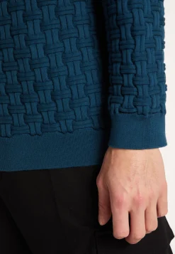 Montagut Pulls-Pull manches raglan en coton - Pepino 06-Bleu moyen