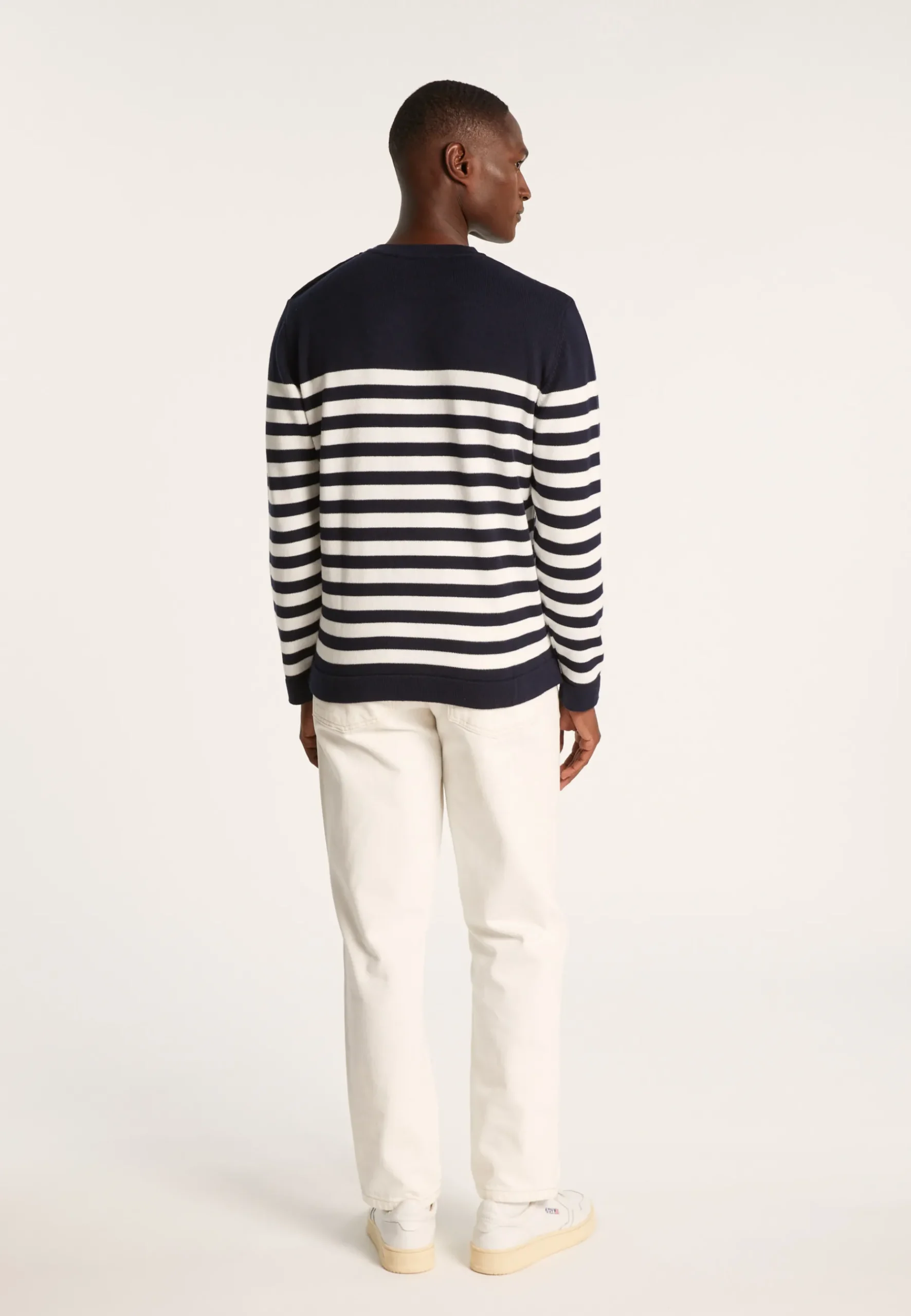 Montagut Pulls-Pull marinière en coton - Iris 05-Bleu marine