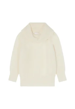 Montagut Pulls-Pull mohair encolure bardot - Caelie 82-Ecru