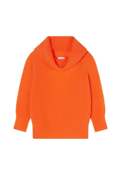 Montagut Pulls-Pull mohair encolure bardot - Caelie 15-Orange
