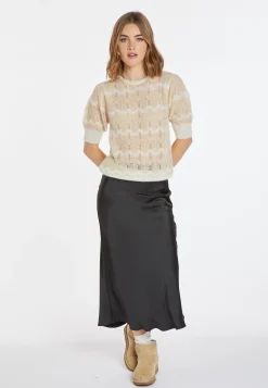 Montagut Pulls-Pull mohair manches ballon - Cosmos 82-Ecru