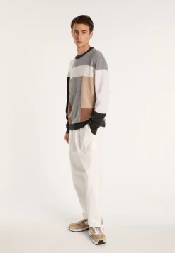 Montagut Pulls-Pull motifs géométriques en cachemire - Lima 10-Gris foncé