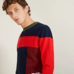 Montagut Pulls-Pull motifs géométriques en cachemire - Lima 83-Kaki