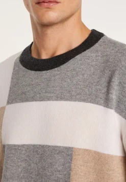 Montagut Pulls-Pull motifs géométriques en cachemire - Lima 10-Gris foncé
