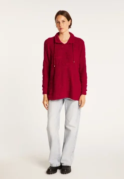Montagut Pulls-Pull oversize à cordons - Semya 52-Rouge