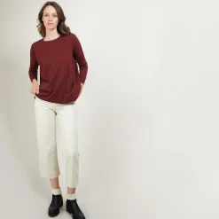 Montagut Les Incontournables-Pull oversize en laine - Béatrize 51-Bordeaux