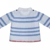 Montagut Cadeaux De Naissance-Pull pour bébé en coton - Kennedy 02-Blanc