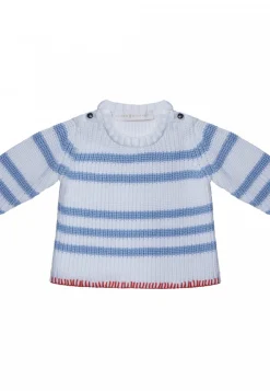 Montagut Cadeaux De Naissance-Pull pour bébé en coton - Kennedy 02-Blanc
