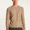 Montagut Pulls-Pull ras du cou en coton cachemire - Hizoka 14-Beige foncé