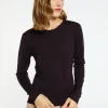 Montagut Pulls-Pull ras du cou en laine - Bourse 18-Violet foncé