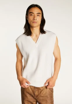 Montagut Pulls-Pull sans manches - Felipe 82-Ecru
