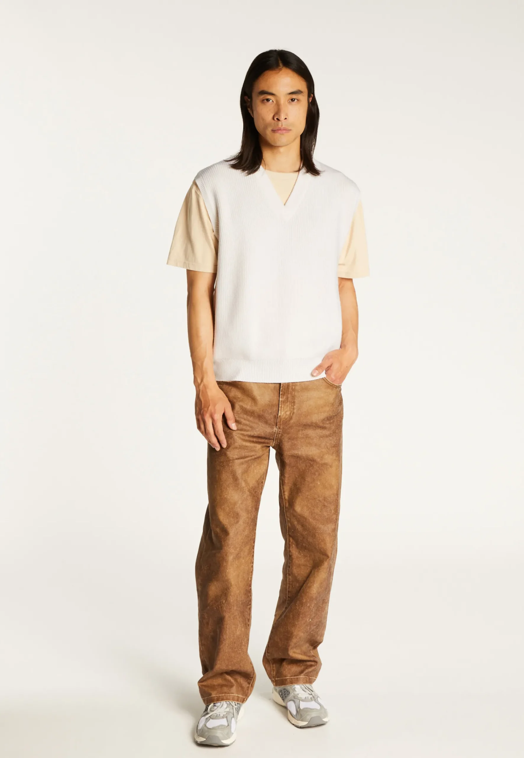 Montagut Pulls-Pull sans manches - Felipe 82-Ecru