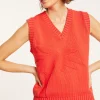 Montagut Pulls-Pull sans manches en coton - Manon 15-Orange