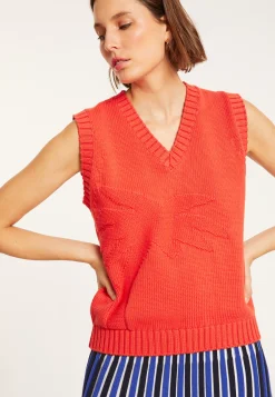 Montagut Pulls-Pull sans manches en coton - Manon 15-Orange