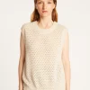Montagut Pulls-Pull sans manches en laine et cachemire - Raven 82-Ecru