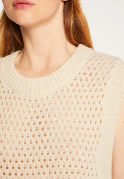 Montagut Pulls-Pull sans manches en laine et cachemire - Raven 82-Ecru