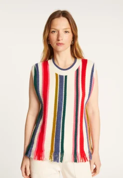 Montagut Pulls-Pull sans manches rayures bayadères - Rosabelle 86-Multicolore
