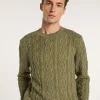 Montagut Pulls-Pull torsadé en coton - Dublin 83-Kaki