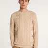 Montagut Pulls-Pull torsadé en coton - Dublin 12-Beige clair
