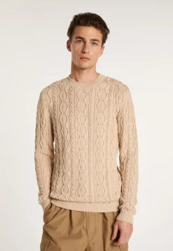 Montagut Pulls-Pull torsadé en coton - Dublin 12-Beige clair