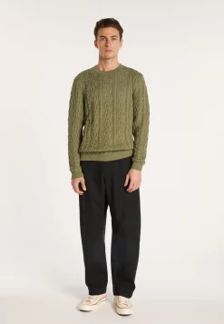 Montagut Pulls-Pull torsadé en coton - Dublin 83-Kaki