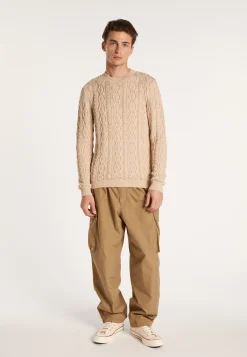 Montagut Pulls-Pull torsadé en coton - Dublin 12-Beige clair