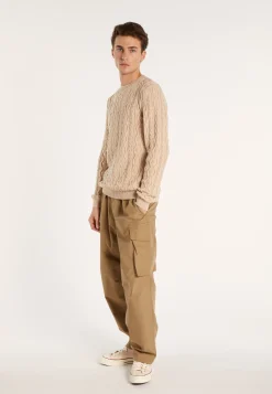 Montagut Pulls-Pull torsadé en coton - Dublin 12-Beige clair