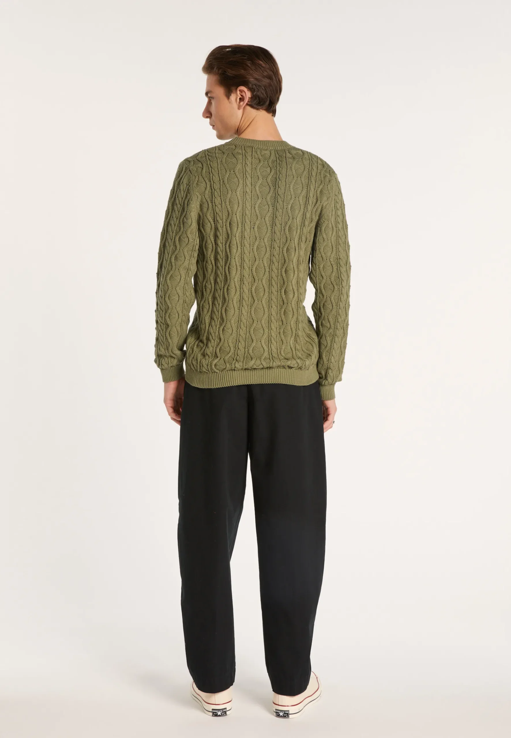 Montagut Pulls-Pull torsadé en coton - Dublin 83-Kaki