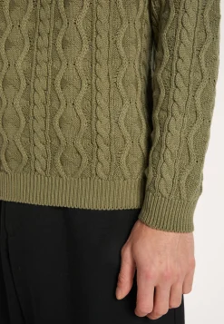 Montagut Pulls-Pull torsadé en coton - Dublin 83-Kaki