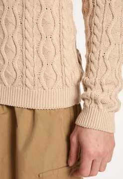 Montagut Pulls-Pull torsadé en coton - Dublin 12-Beige clair