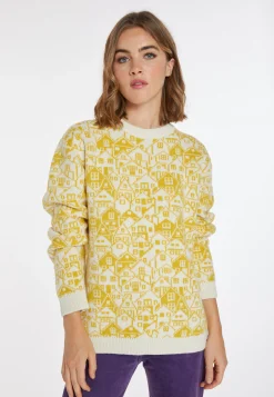 Montagut Pulls-Pull unisexe laine et cachemire - Swann 89-Moutarde