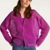Montagut Pulls-Pull zippé en fil lumière - Denyze 16-Violet clair